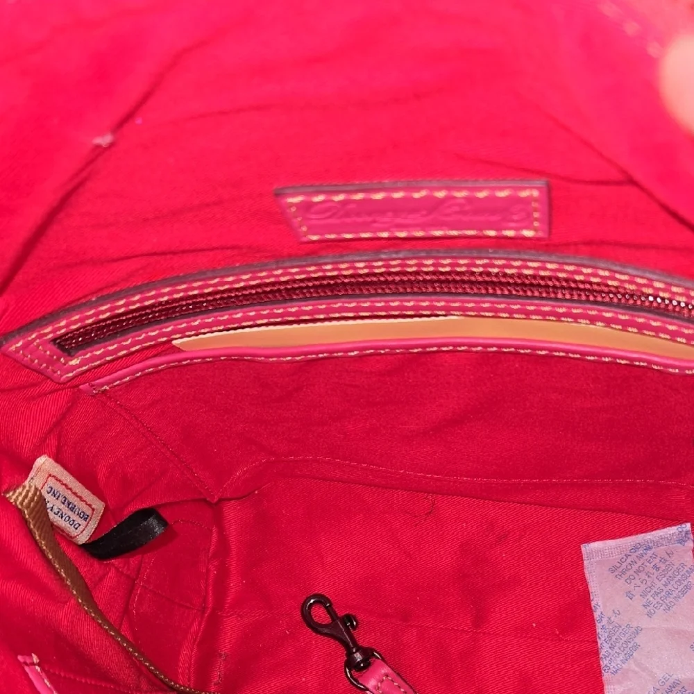 Dooney & Bourke Selina Fuchsia Florentine Leather Crossbody Bag - Picture 7 of 16